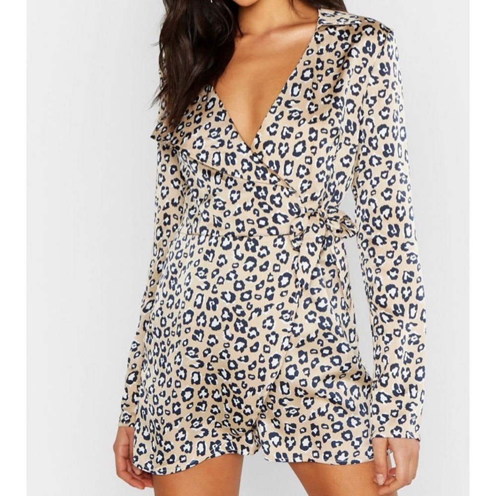 Boohoo leopard print romper